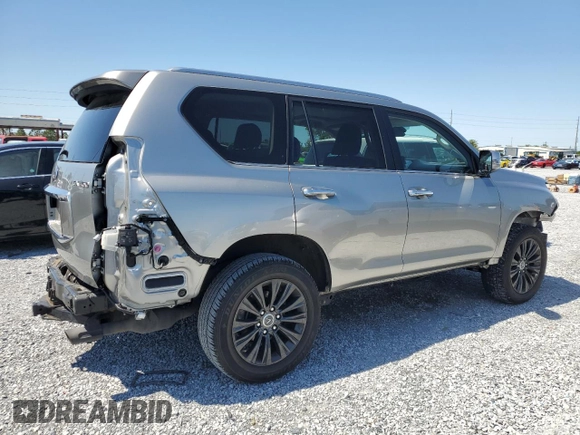 2023 Lexus GX with VIN JTJAM7BX0P5368300, listed as a Copart auction lot 49230015 with 17,953 mi miles and Salvage Title. Bid and sale history available at carsss.com. Image 3.