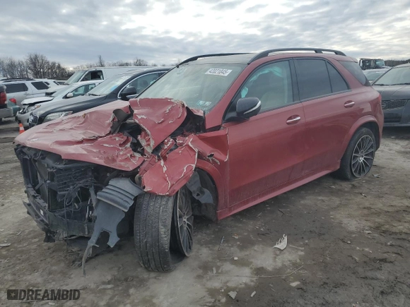 2021 Mercedes-Benz GLE with VIN 4JGFB4KB4MA406949, listed as a Copart auction lot 42021045 with 73,935 mi miles and Salvage Title. Bid and sale history available at carsss.com. Image 1.