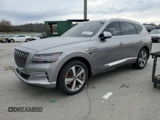 2021 Genesis GV80 with VIN KMUHCESC9MU064855, listed as a Copart auction lot 82593724 with 111,456 mi miles and Salvage title. Bid and sale history available at DreamBid. Image 1.