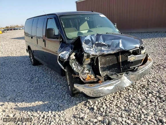 2011 Chevrolet Express Passenger 1LT with VIN 1GNSGCF4XB1153019, listed as a Copart auction lot 77245194 with 156,982 mi miles and Salvage Title. Bid and sale history available at carsss.com. Image 11.
