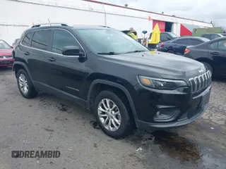 2019 Jeep Cherokee Latitude with VIN 1C4PJMCB3KD351478, listed as a IAAI auction lot 41804228 with 154,559 mi miles. Bid and sale history available at carsss.com. Image 1.