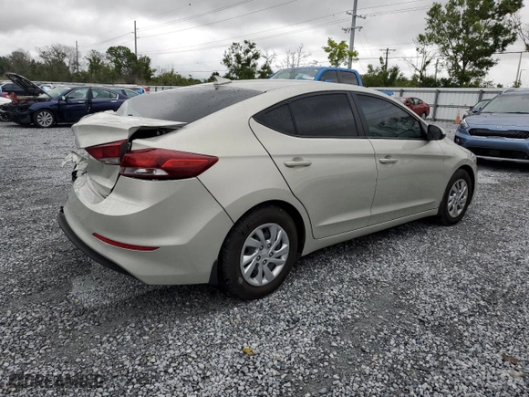 2017 Hyundai Elantra SE with VIN KMHD74LF2HU395528, listed as a Copart auction lot 52315635 with 66,228 mi miles and Non Repairable. Bid and sale history available at carsss.com. Image 3.