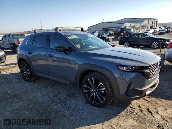 2023 Mazda CX-50 2.5 S Premium Plus Package with VIN 7MMVABEMXPN102266, listed as a Copart auction lot 46822415 with 53,288 mi miles and Salvage Title. Bid and sale history available at carsss.com. Image 4.