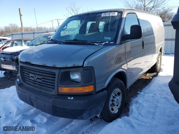 2011 GMC Savana Cargo Van with VIN 1GTW7FCA3B1123382, listed as a Copart auction lot 89340135 with 323,662 mi miles and Clean Title. Bid and sale history available at carsss.com. Image 1.