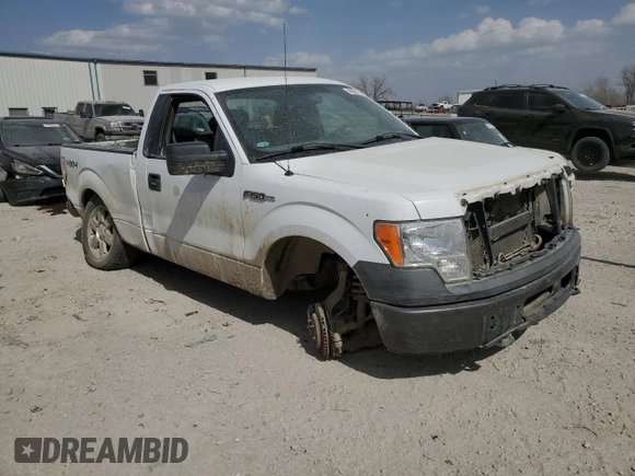 2009 Ford F-150 XL with VIN 1FTRF14W99KB43928, listed as a Copart auction lot 49001195 with 162,097 mi miles and Salvage title. Bid and sale history available at DreamBid. Image 4.