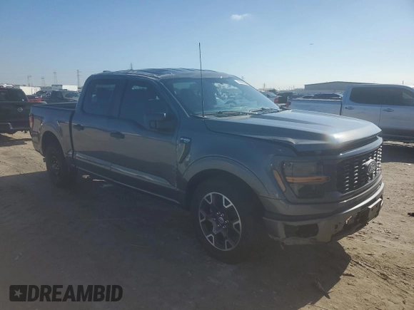 2024 Ford F-150 STX with VIN 1FTEW2K5XRKE50524, listed as a Copart auction lot 85905804 with 4,804 mi miles and Salvage Title. Bid and sale history available at carsss.com. Image 4.