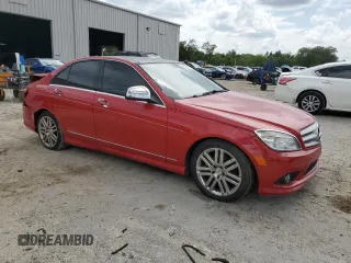 2009 Mercedes-Benz C 300 Sport with VIN WDDGF81X39F225004, listed as a Copart auction lot 60512695 with 116,907 mi miles and Salvage title. Bid and sale history available at DreamBid. Image 4.