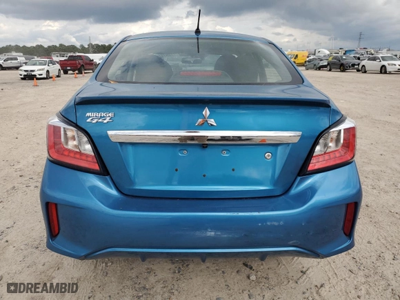 2022 Mitsubishi Mirage G4 ES with VIN ML32FUFJ9NHF03670, listed as a Copart auction lot 70931214 with 65,341 mi miles and Salvage Title. Bid and sale history available at carsss.com. Image 6.