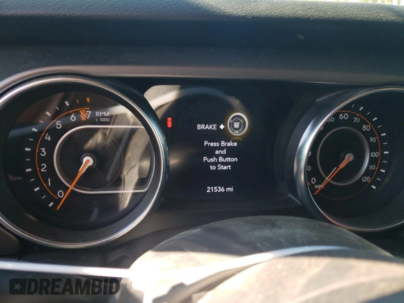 2022 Jeep Wrangler Unlimited Willys with VIN 1C4HJXDG5NW103726, listed as a Copart auction lot 75965134 with 21,536 mi miles and Salvage Title. Bid and sale history available at DreamBid. Image 9.