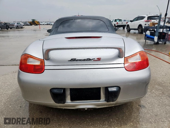 2002 Porsche Boxster S with VIN WP0CB29802S660218, listed as a Copart auction lot 62540525 with 129,940 mi miles and Salvage title. Bid and sale history available at DreamBid. Image 6.
