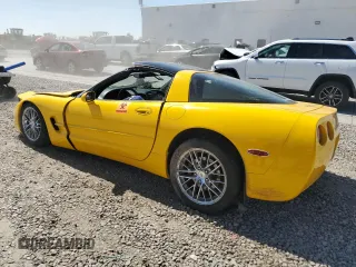 2002 Chevrolet Corvette with VIN 1G1YY22G725124475, listed as a Copart auction lot 70100134 with 0 mi miles and Salvage Title. Bid and sale history available at carsss.com. Image 2.