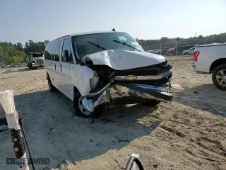 2016 Chevrolet Express Passenger LT with VIN 1GAZGPFG9G1296066, listed as a Copart auction lot 67392114 with 0 mi miles and Salvage Title. Bid and sale history available at carsss.com. Image 12.