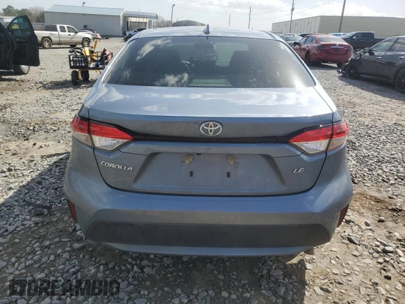 2022 Toyota Corolla LE with VIN JTDEPMAE1N3011243, listed as a Copart auction lot 47809625 with 42,584 mi miles and Salvage Title. Bid and sale history available at carsss.com. Image 6.