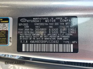 2023 Genesis GV80 with VIN KMUHBDSB9PU123492, listed as a Copart auction lot 56407025 with 43,197 mi miles and Salvage title. Bid and sale history available at DreamBid. Image 14.