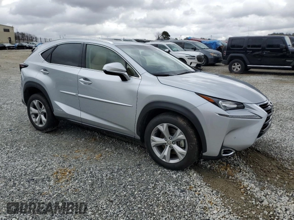 2017 Lexus NX 300h with VIN JTJBJRBZ7H2057704, listed as a Copart auction lot 47775355 with 95,053 mi miles and Salvage Title. Bid and sale history available at DreamBid. Image 4.