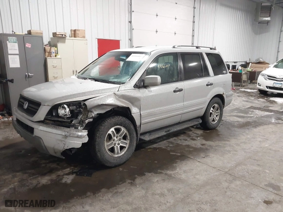 2004 Honda Pilot EX with VIN 2HKYF18654H515004, listed as a IAAI auction lot 41166007 with 0 mi miles. Bid and sale history available at carsss.com. Image 2.