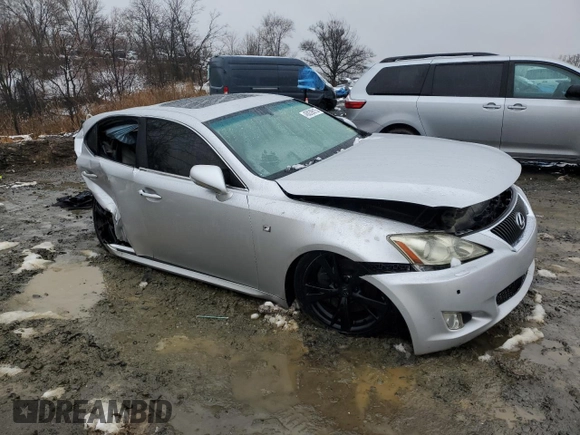 2010 Lexus IS 350 with VIN JTHBE5C24A5024681, listed as a Copart auction lot 45039015 with 158,335 mi miles and Salvage Title. Bid and sale history available at DreamBid. Image 4.