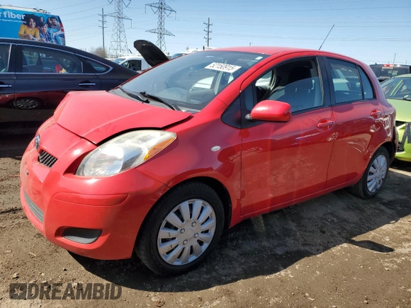 2009 Toyota Yaris with VIN JTDKT903095246576, listed as a Copart auction lot 52150915 with 90,276 mi miles and Salvage Title. Bid and sale history available at DreamBid. Image 1.
