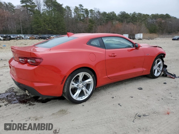 2022 Chevrolet Camaro LT1 with VIN 1G1FF1R7XN0128728, listed as a Copart auction lot 49118065 with 5,001 mi miles and Salvage Title. Bid and sale history available at carsss.com. Image 3.