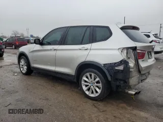 2013 BMW X3 xDrive28i with VIN 5UXWX9C54D0D02867, listed as a Copart auction lot 44048615 with 178,971 mi miles and Salvage Title. Bid and sale history available at carsss.com. Image 2.