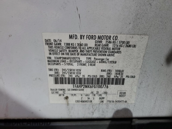 2015 Ford Police Interceptor с VIN 1FAHP2MK6FG100776, выставлен на аукционе Copart как лот 54352325 с пробегом 201 596 миль миль и Списание • Salvage title. История ставок и продаж доступна на DreamBid. Изображение 12.