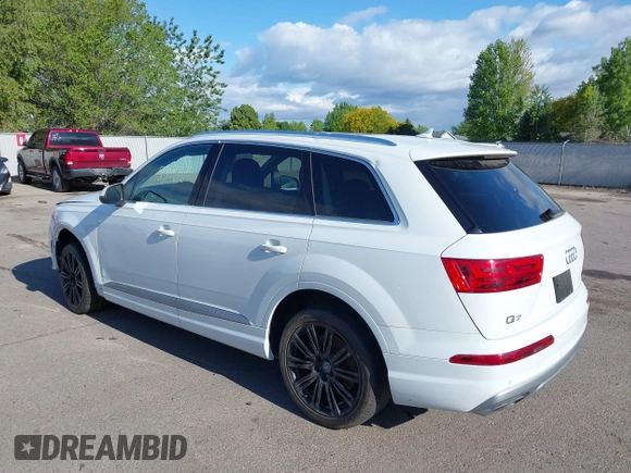 2017 Audi Q7 Premium with VIN WA1AAAF76HD019257, listed as a IAAI auction lot 42292549 with 55,067 mi miles and . Bid and sale history available at DreamBid. Image 3.