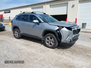2025 Toyota RAV4 XLE with VIN 2T3W1RFVXSC309764, listed as a IAAI auction lot 41866773 with 4,641 mi miles. Bid and sale history available at carsss.com. Image 1.