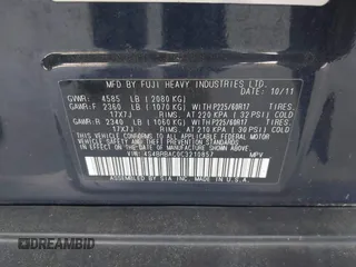 2012 Subaru Outback 2.5i с VIN 4S4BRBAC0C3210857, выставлен на аукционе IAAI как лот 42486193 с пробегом 215 897 миль миль и . История ставок и продаж доступна на DreamBid. Изображение 9.