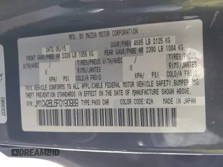 2015 Mazda Mazda5 Sport with VIN JM1CW2BL6F0190989, listed as a IAAI auction lot 41783326 with 90,505 mi miles. Bid and sale history available at carsss.com. Image 9.