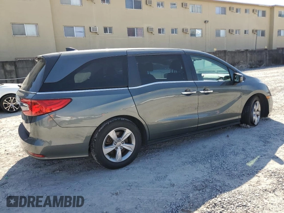 2019 Honda Odyssey EX with VIN 5FNRL6H58KB052482, listed as a Copart auction lot 42491615 with 57,229 mi miles and Salvage Title. Bid and sale history available at carsss.com. Image 3.