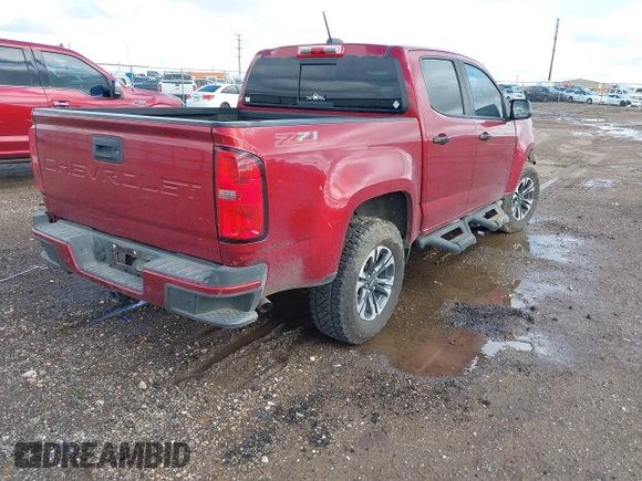 2021 Chevrolet Colorado 2WD Z71 with VIN 1GCGSDEN0M1107165, listed as a IAAI auction lot 42211981 with 115,906 mi miles and . Bid and sale history available at DreamBid. Image 4.
