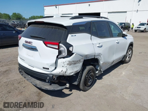 2022 GMC Terrain SLE with VIN 3GKALMEV6NL310501, listed as a IAAI auction lot 42061201 with 48,721 mi miles. Bid and sale history available at carsss.com. Image 4.