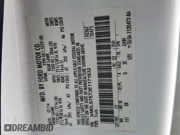 2014 Ford Transit Connect XL с VIN NM0LS7E73E1171832, выставлен на аукционе Copart как лот 60662585 с пробегом 144 473 миль миль и Чистый • Clean title. История ставок и продаж доступна на DreamBid. Изображение 12.