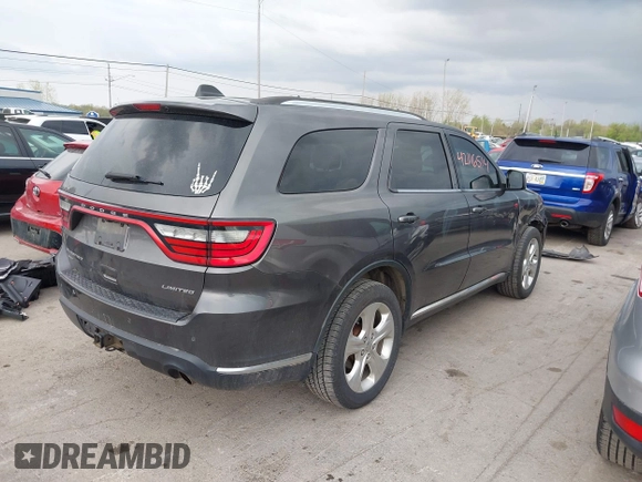 2014 Dodge Durango Limited z VIN 1C4RDJDG8EC597056, wystawiony jako IAAI lot #42116514 z przebiegiem 161 269 mil mil oraz . Historia ofert i sprzedaży dostępna na DreamBid. Obrazek 4.