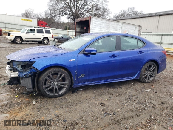 2020 Acura TLX w/A-Spec Pkg with VIN 19UUB1F63LA009028, listed as a Copart auction lot 43976475 with 51,929 mi miles and Salvage Title. Bid and sale history available at carsss.com. Image 1.