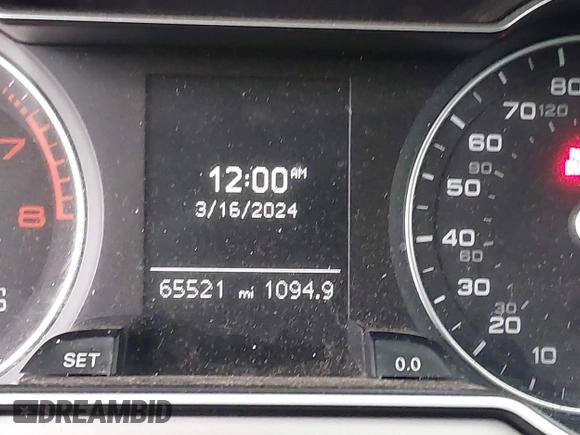 2013 Audi A4 Premium with VIN WAUAFAFL9DA175189, listed as a IAAI auction lot 40575564 with 65,521 mi miles. Bid and sale history available at carsss.com. Image 15.