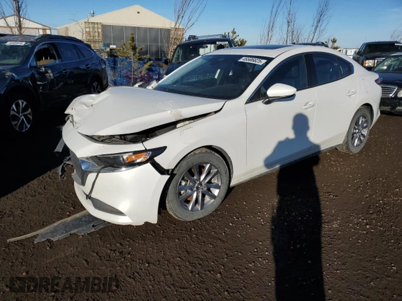 2021 Mazda 3 Preferred with VIN JM1BPBCL2M1302606, listed as a Copart auction lot 46586625 with 95,657 mi miles and Non Repairable. Bid and sale history available at DreamBid. Image 1.