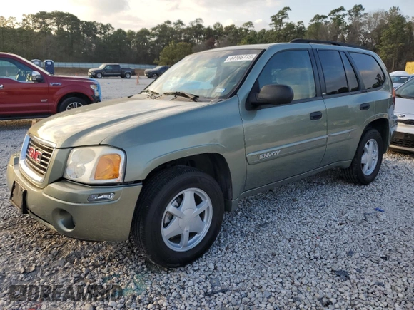 2003 GMC Envoy SLT with VIN 1GKDS13S832408371, listed as a Copart auction lot 44166715 with 208,256 mi miles and Salvage Title. Bid and sale history available at carsss.com. Image 1.
