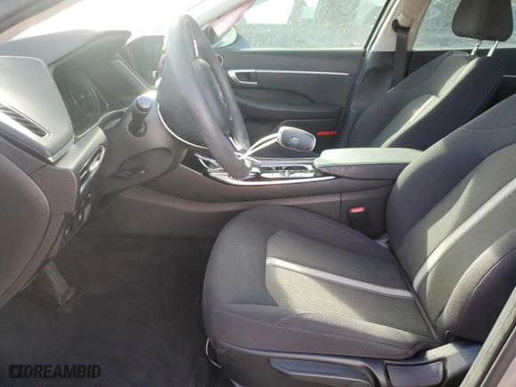 2021 Hyundai Sonata Hybrid Blue with VIN KMHL24JJ2MA035513, listed as a Copart auction lot 83207224 with 48,657 mi miles and Salvage Title. Bid and sale history available at carsss.com. Image 7.