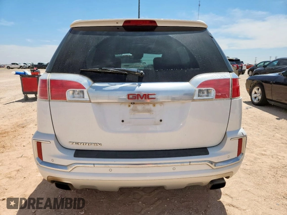 2016 GMC Terrain Denali with VIN 2GKFLRE38G6297159, listed as a Copart auction lot 61888255 with 135,528 mi miles and Clean title. Bid and sale history available at DreamBid. Image 6.