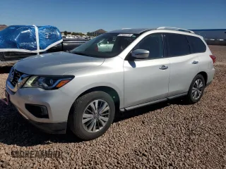 2019 Nissan Pathfinder SV with VIN 5N1DR2MM1KC625584, listed as a Copart auction lot 47463775 with 104,652 mi miles and Salvage Title. Bid and sale history available at carsss.com. Image 1.