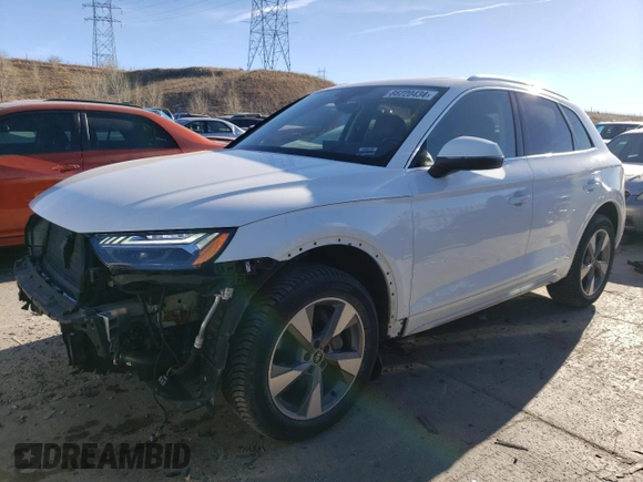 2023 Audi Q5 Prestige with VIN WA1CBAFY1P2007218, listed as a Copart auction lot 86220434 with 24,613 mi miles and Salvage Title. Bid and sale history available at carsss.com. Image 1.