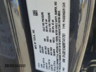 2024 Tesla Model 3 z VIN 5YJ3E1EA8RF741761, wystawiony jako Copart lot #46134875 z przebiegiem 15 537 mil mil oraz Szkoda całkowita • Salvage title. Historia ofert i sprzedaży dostępna na DreamBid. Obrazek 15.