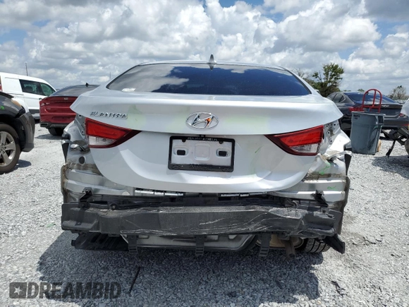 2014 Hyundai Elantra SE with VIN 5NPDH4AE4EH494143, listed as a Copart auction lot 64726195 with 65,050 mi miles and Salvage title. Bid and sale history available at DreamBid. Image 6.