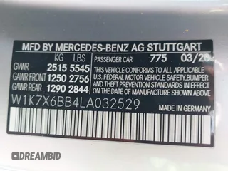 2020 Mercedes-Benz AMG GT 53 z VIN W1K7X6BB4LA032529, wystawiony jako IAAI lot #41401987 z przebiegiem 59 675 mil mil oraz . Historia ofert i sprzedaży dostępna na DreamBid. Obrazek 9.