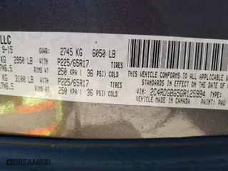 2016 Dodge Grand Caravan Canada Value Package with VIN 2C4RDGBG5GR125994, listed as a IAAI auction lot 41664669 with 236,117 mi miles. Bid and sale history available at carsss.com. Image 9.