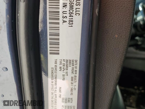 2021 Dodge Durango GT Plus with VIN 1C4RDJDG6MC641831, listed as a Copart auction lot 89101425 with 103,302 mi miles and Clean title. Bid and sale history available at DreamBid. Image 14.
