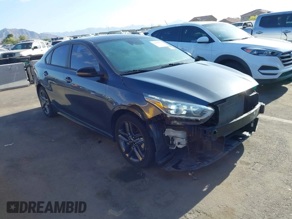 2021 Kia Forte GT-Line with VIN 3KPF34AD1ME268904, listed as a IAAI auction lot 42049679 with 40,146 mi miles. Bid and sale history available at carsss.com. Image 1.