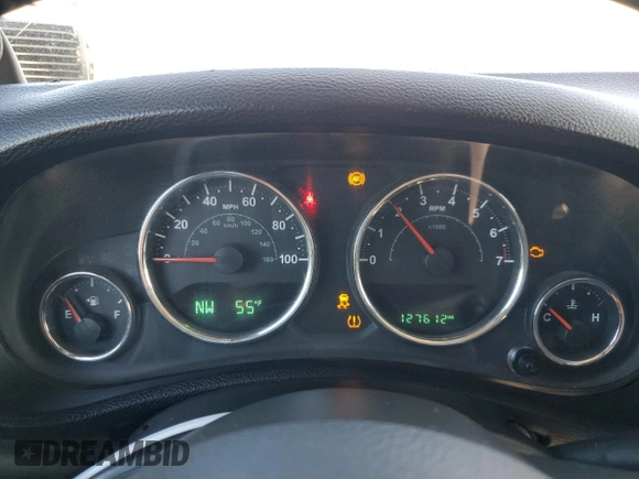 2014 Jeep Wrangler Unlimited Sport with VIN 1C4BJWDG1EL308834, listed as a Copart auction lot 53710065 with 127,612 mi miles and Clean Title. Bid and sale history available at DreamBid. Image 9.