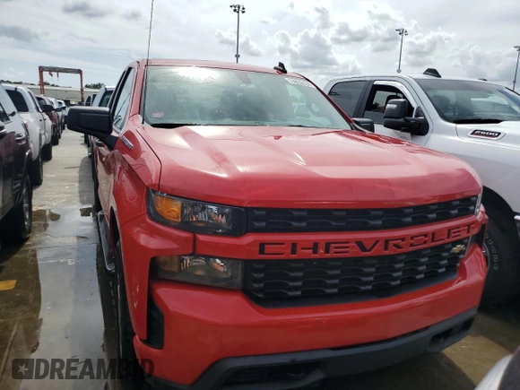 2020 Chevrolet Silverado 1500 Custom with VIN 1GCRWBEF9LZ194252, listed as a Copart auction lot 74852424 with 0 mi miles and Salvage Title. Bid and sale history available at carsss.com. Image 5.